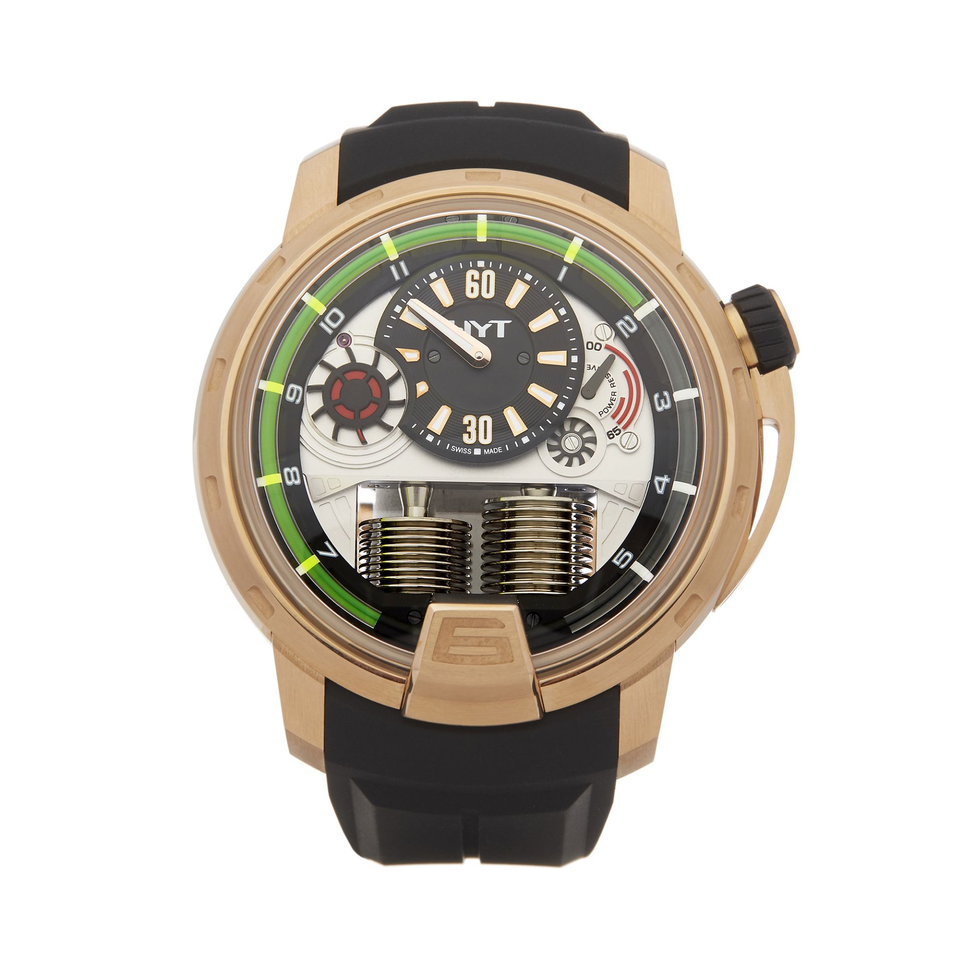 HYT H1 148-PG-22-GF-RU Men Rose Gold Power Reserve Watch - Image 8 of 8