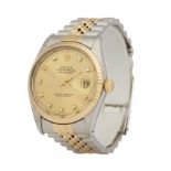 Rolex Datejust 36 16013G Unisex Stainless Steel & Yellow Gold Diamond Watch
