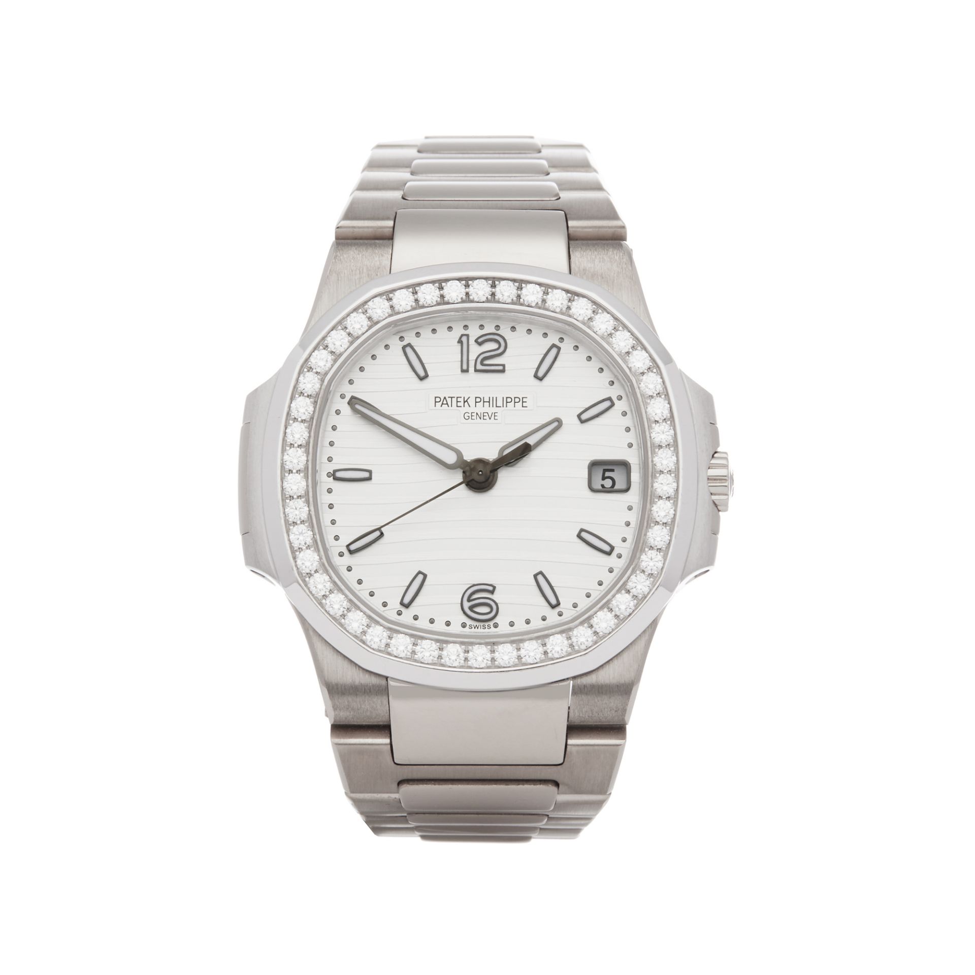 Patek Philippe Nautilus 7010G Ladies White Gold Diamond Watch - Image 8 of 8