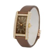 Cartier Tank Americaine 2482 or WB705631 Ladies Yellow Gold Diamond Watch