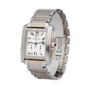 Cartier Tank Francaise 2653 or W51025Q4 Men Stainless Steel & Yellow Gold Watch