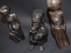 Three Small African Wood Carvings