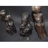 Three Small African Wood Carvings