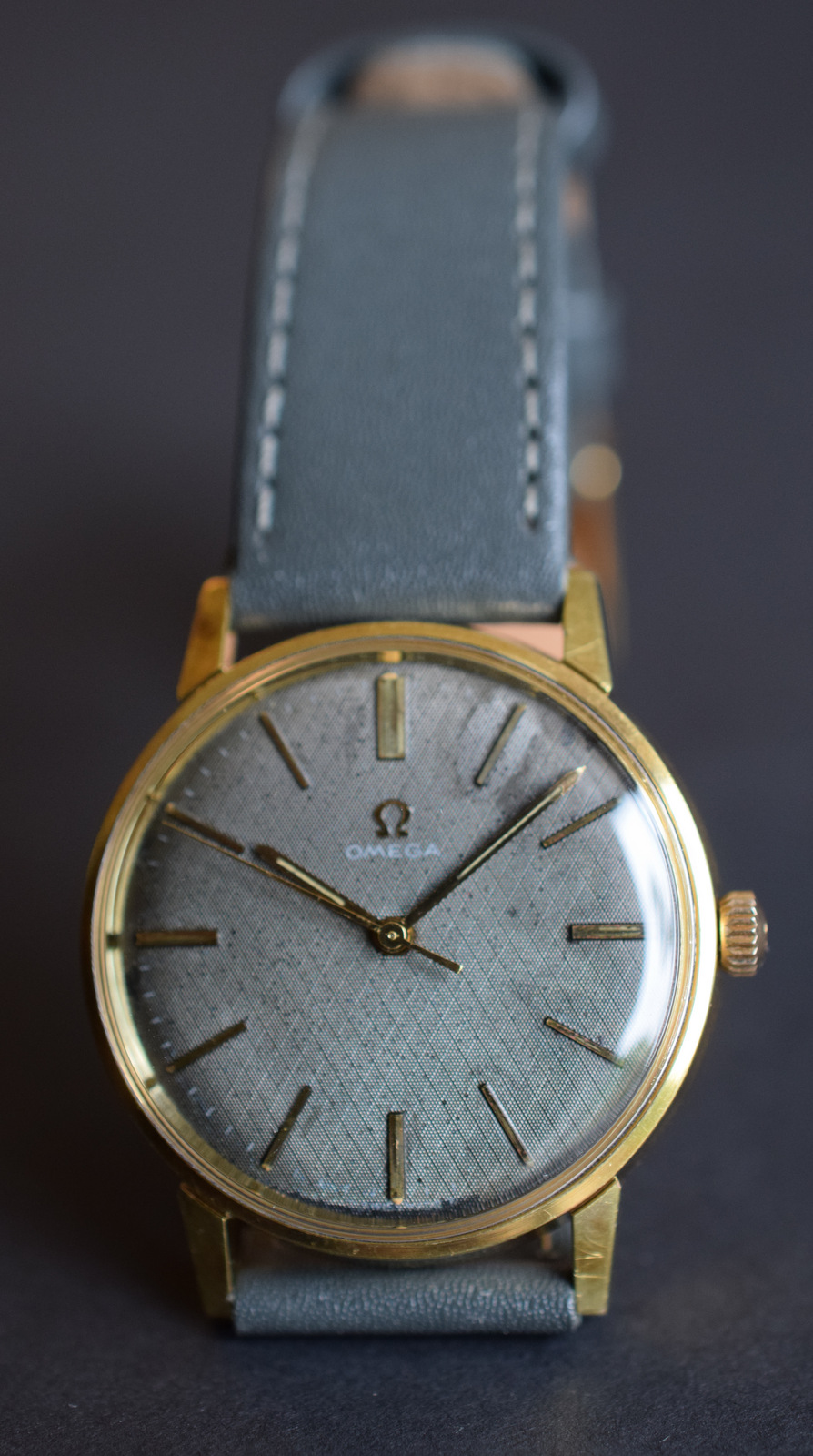 Grey Linen Dial Omega Seamaster