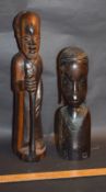 Pair Of African Wood Carved Figures
