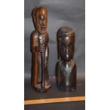 Pair Of African Wood Carved Figures