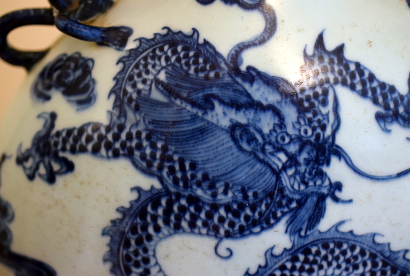 Chinese Blue And White Moon Flask, Signed With Kangxi Period Markings - Image 9 of 9