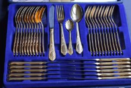 Excellent SBS Solingen 24ct Gold Plated German 12 Setting Cutlery Set