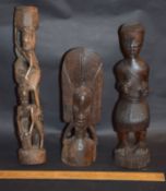 Three African Wood Carvings