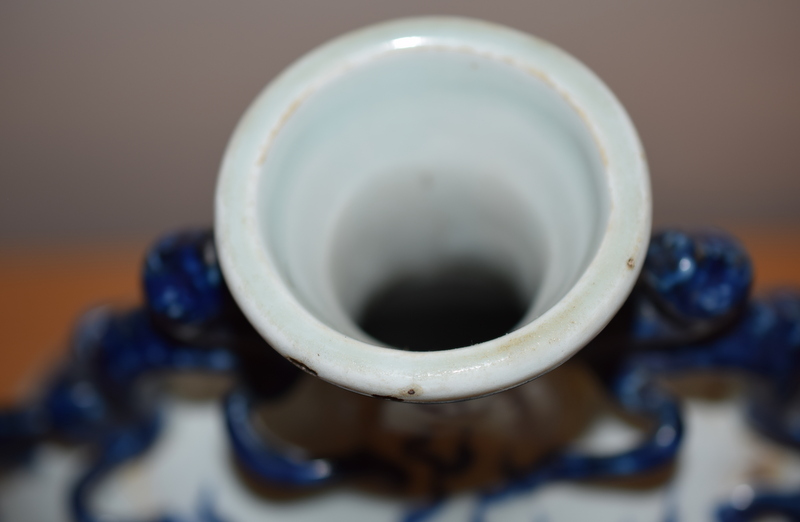 Chinese Blue And White Moon Flask, Signed With Kangxi Period Markings - Image 5 of 9