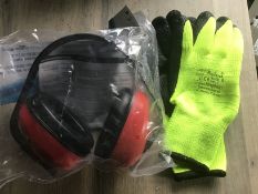 Heavy Duty Work Gloves & Ear Defenders Rrp £30