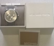 Michael Kors Mens Analogue Quartz With Silver Stainless Steel Strap Watch Mk8677