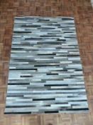 John Lewis Cowhide Stripe Rug, Natural 120Cm X 180Cm