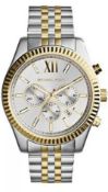 Michael Kors Mk8344 Men's Lexington Two-Tone Chronograph Quartz Watch