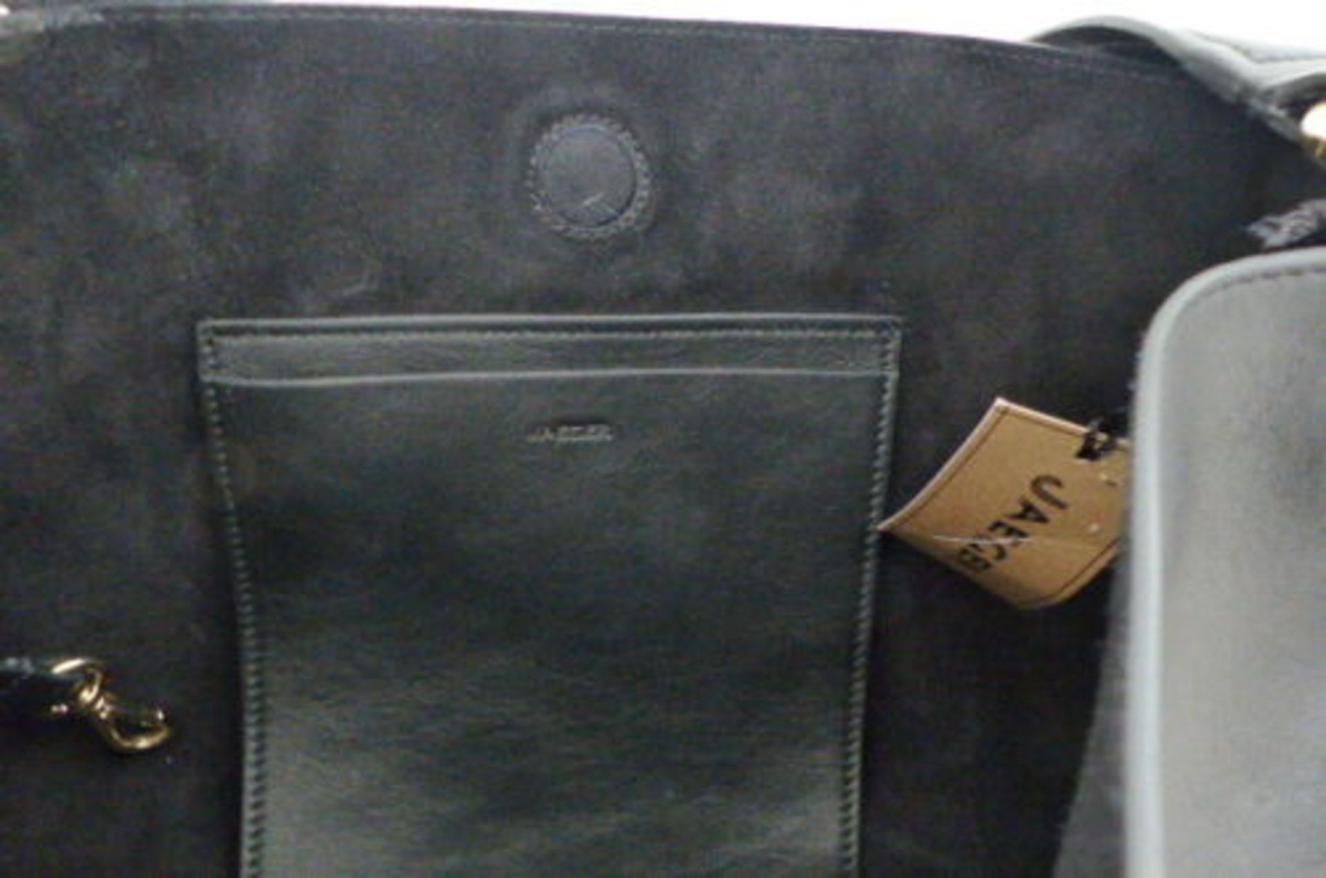 Jaeger Black Leather Ladies Bag - Image 2 of 2