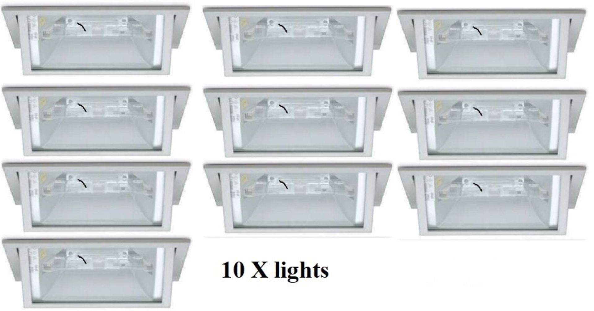 10 X Jcc Recessed Lights, Silver Finish