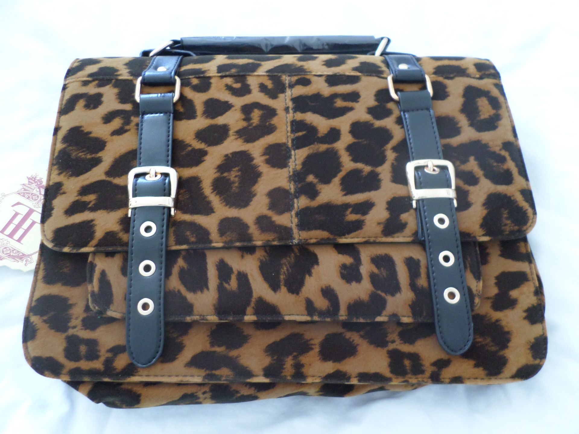 Brand New Ht London Large Satchel/Briefcase Leopard Print Rrp £29.99 - Image 2 of 5