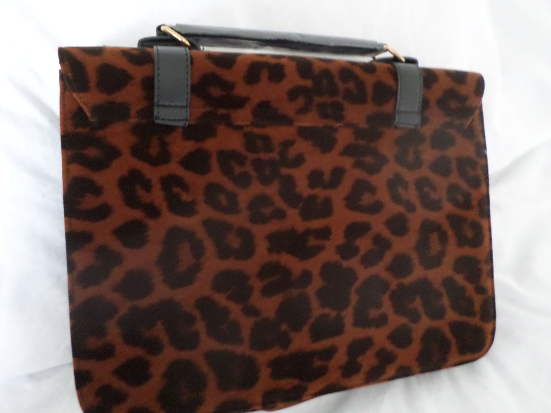 Brand New Ht London Large Satchel/Briefcase Leopard Print Rrp £29.99 - Image 4 of 5