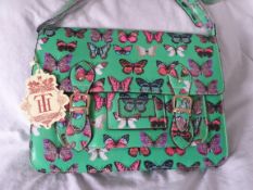 Brand New Ht London Satchel Butterfly Design Rrp £22.99