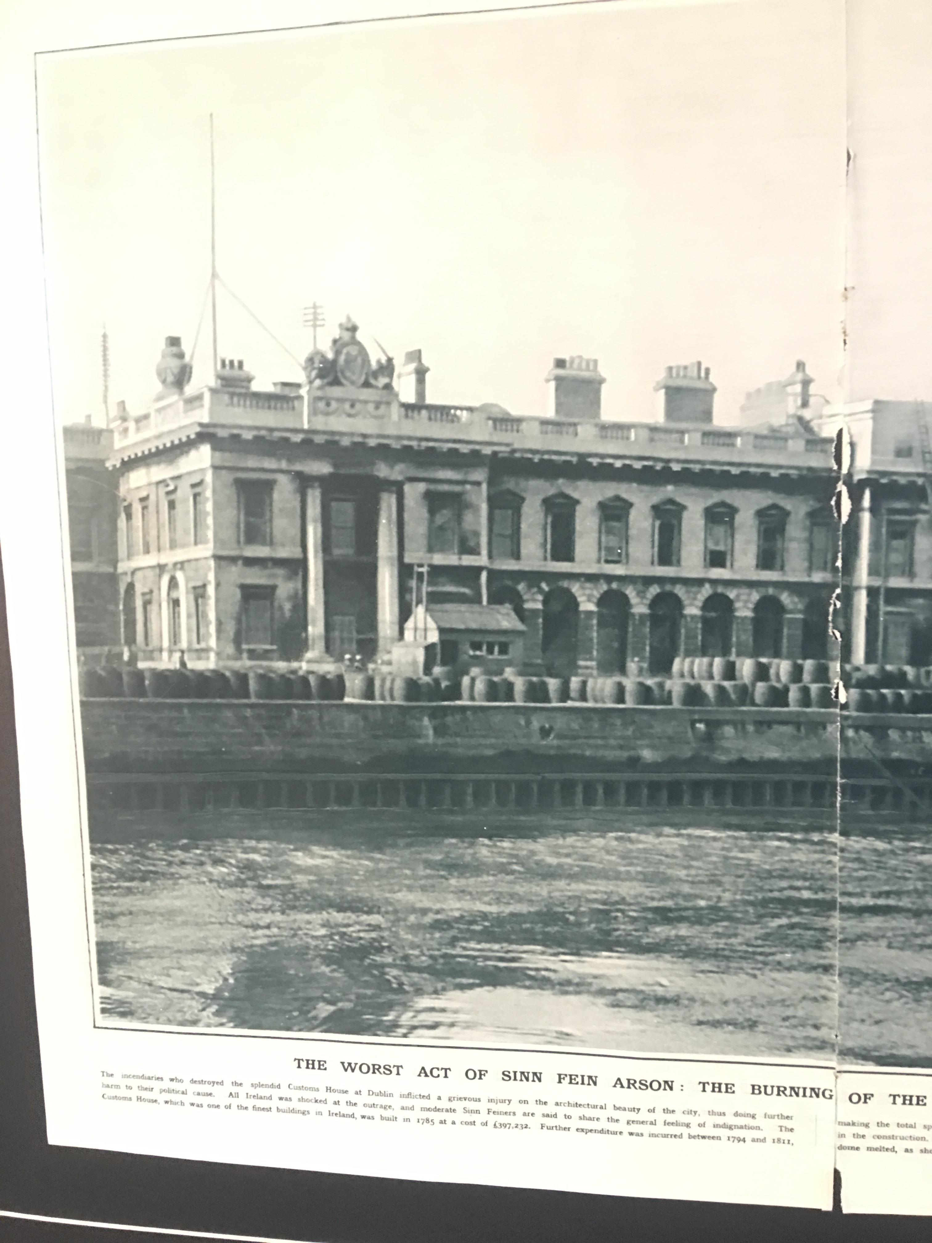 The Burning of The Custom House 1921 Civil War Mounted - Image 2 of 4