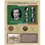 Thomas MacDonagh Easter Rising Original Penny Coin Birth & Death Metal Montage
