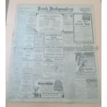 Orig. May 15th 1916 -'Irish Independent' Newspaper-Easter Rising Content GPO