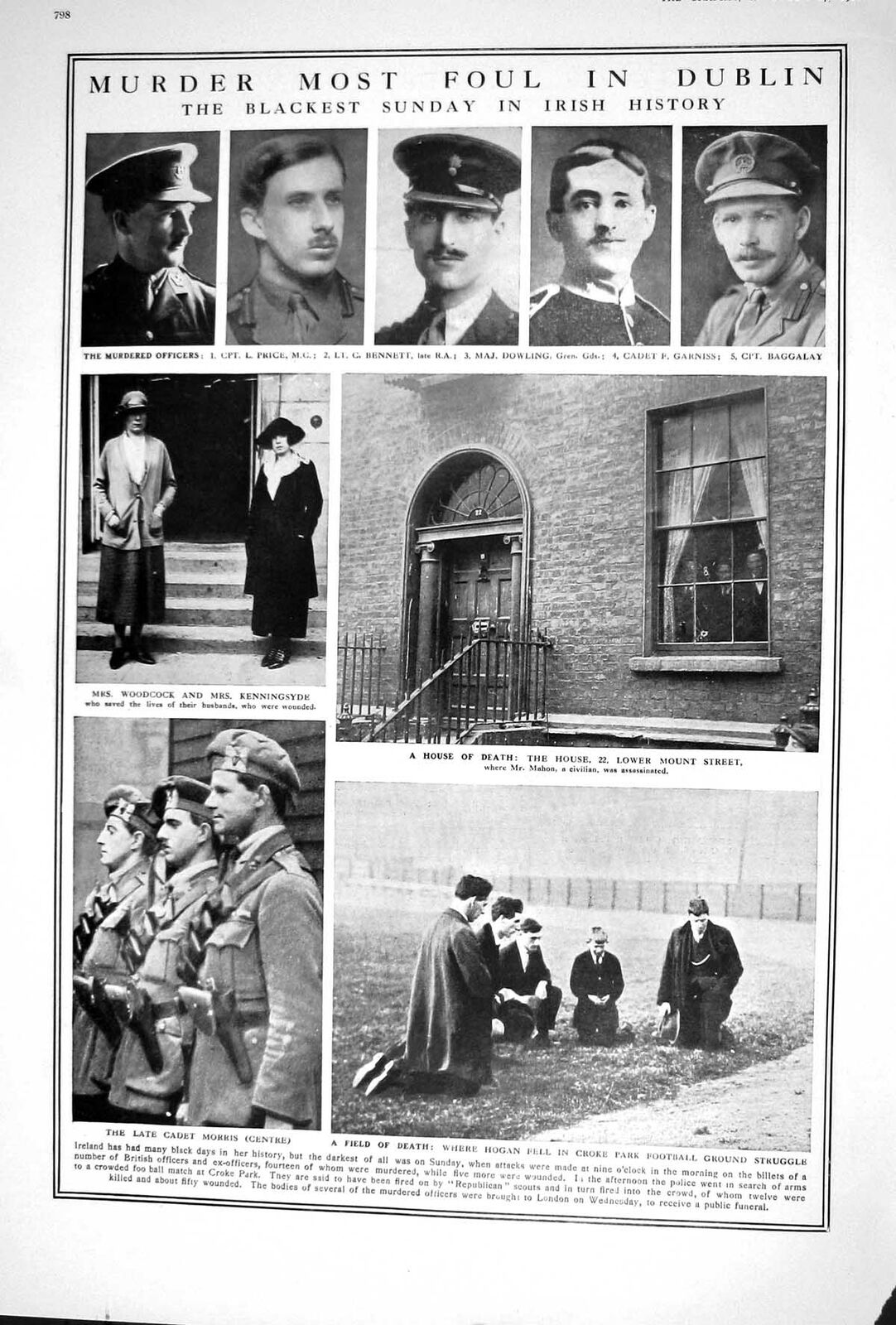 Irish War Of Independence Orgy Of Bloodshed vIn Dublin Original 1920 Page - Image 2 of 2
