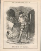 Original Antique 1880 Print Dipicting "The Irish Guy Fawkes" Rebellion Sedition