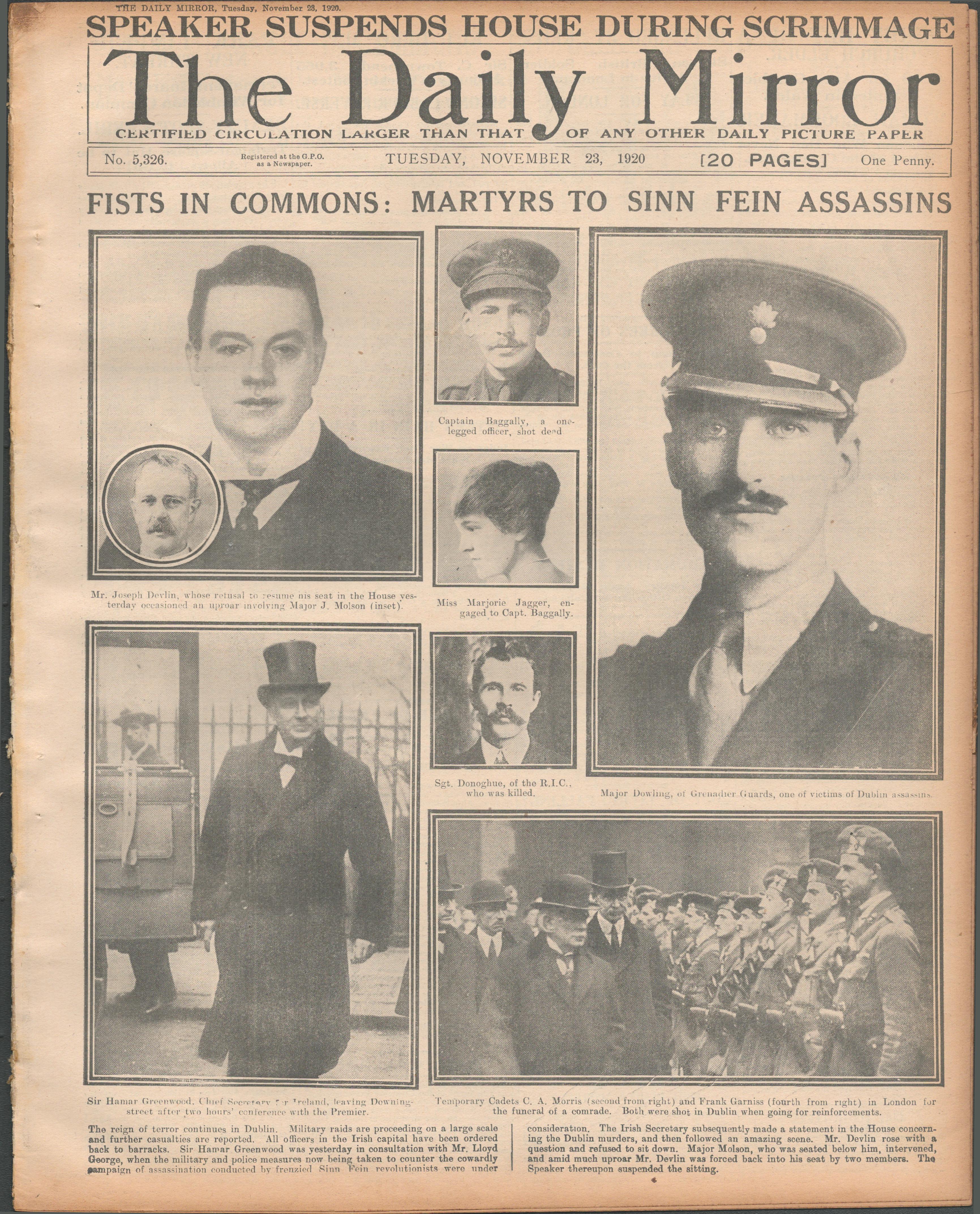 Ireland War Of Independence: Original 1920 Newspaper Reports & Stories