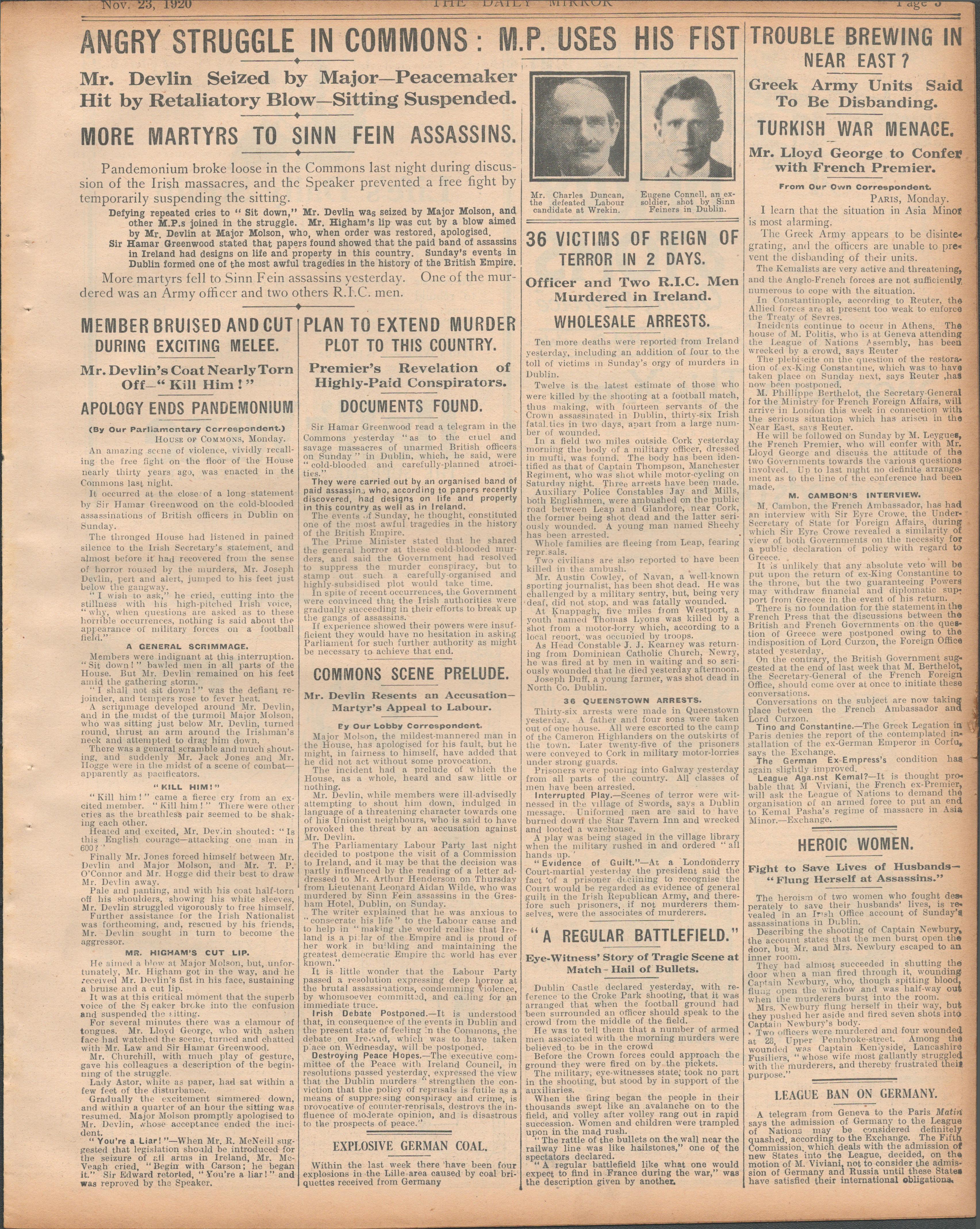 Ireland War Of Independence: Original 1920 Newspaper Reports & Stories - Image 2 of 2