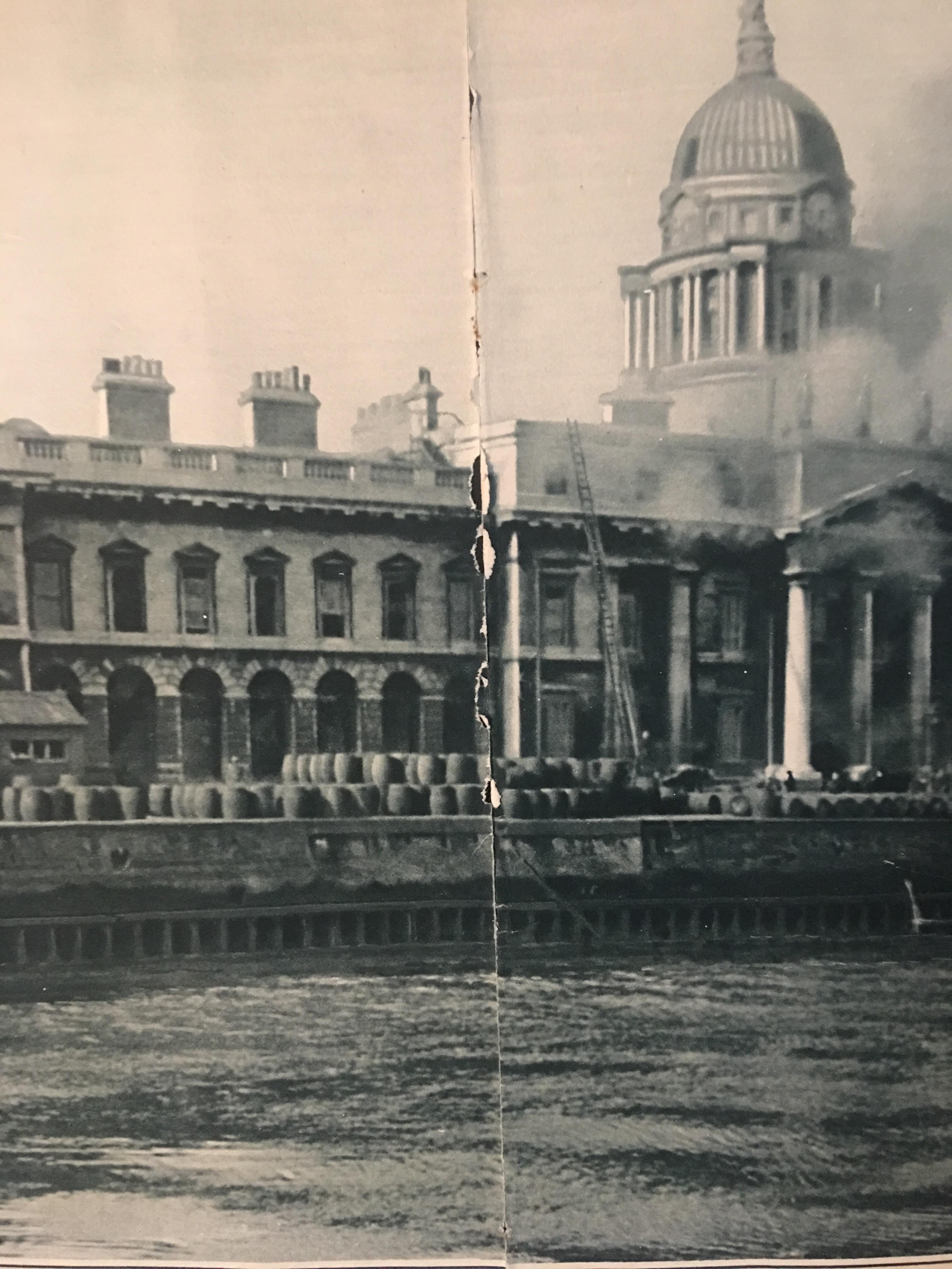 The Burning of The Custom House 1921 Civil War Mounted - Image 4 of 4