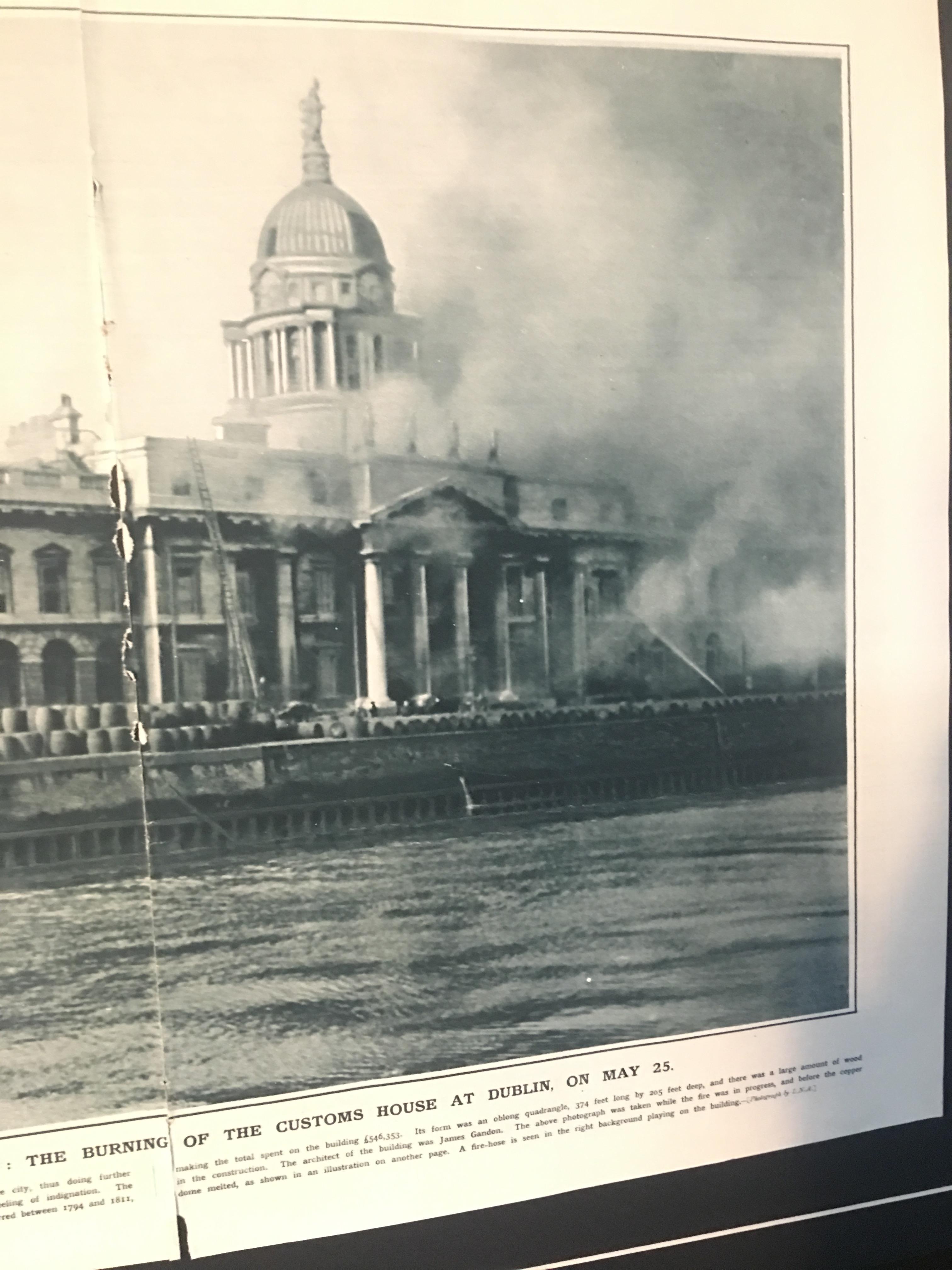 The Burning of The Custom House 1921 Civil War Mounted - Image 3 of 4