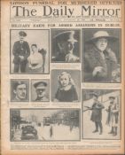 Military Raids For Armed Dublin Assassins Original 1920 Irish Newspaper