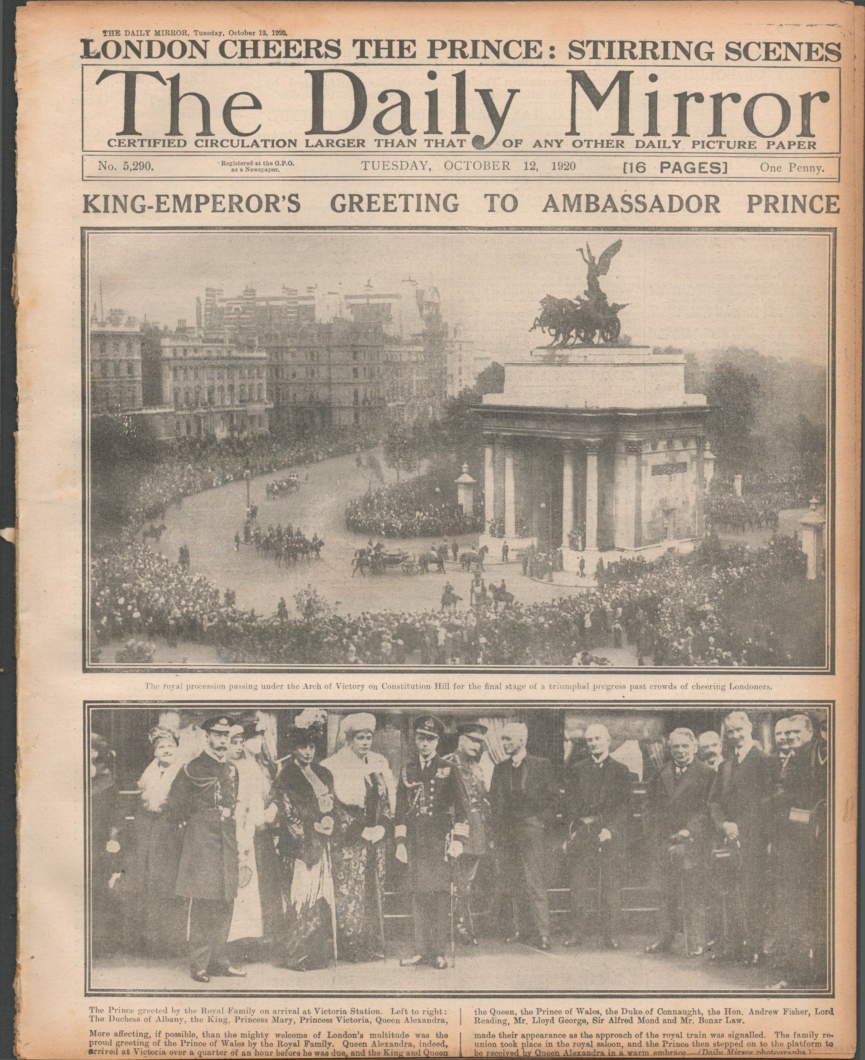 Lord Mayor McSwiney Hunger Strike "Mystery Secret Feeding Denied" Original Newspaper - Image 2 of 2