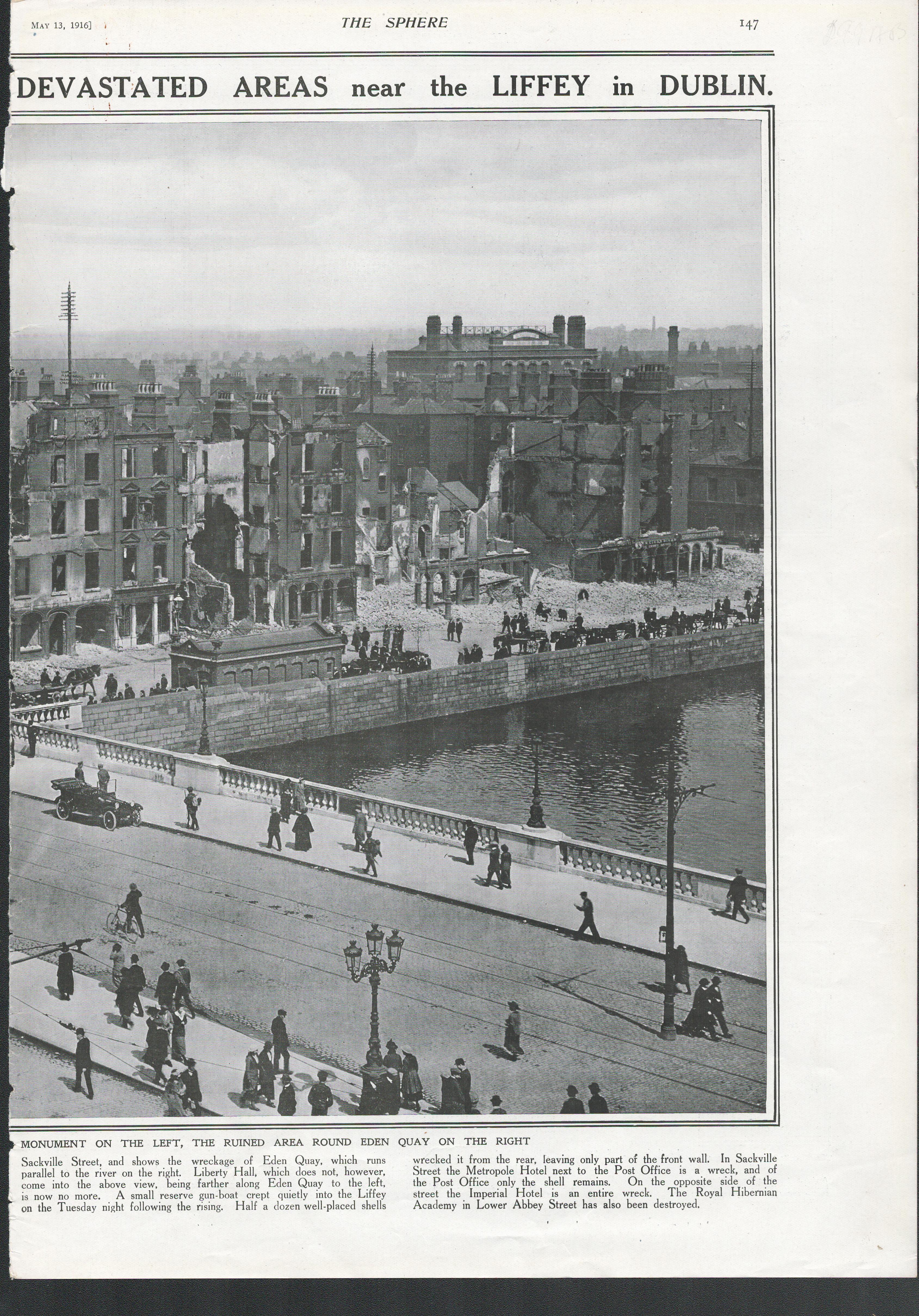 Double Page Easter Rising 1916 Rare Image Aftermath Of The Rebellion - Image 3 of 3