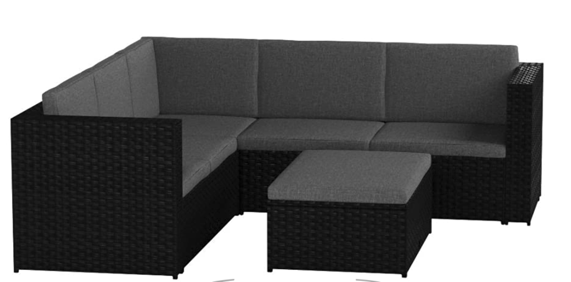 4 sets of - Baner Garden K35 4 Pieces Outdoor Furniture Complete Patio Wicker Rattan Garden Corner - Image 3 of 7