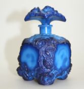 A Glass Scent Art Deco Bottle Lapis Lazuli by Schlenvogt Hoffman Ingrid Rose C.1930