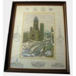 A Sir Ken Howard limited edition Print (88-100) of Berlin with British Army Logo C.20THC