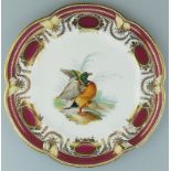 A fine Colebrookdale Porcelain John Rose Plate circa 19thC