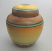 A very large Art Deco Shelley, Harmony pattern Ginger Jar designed by Eric Slater 1930