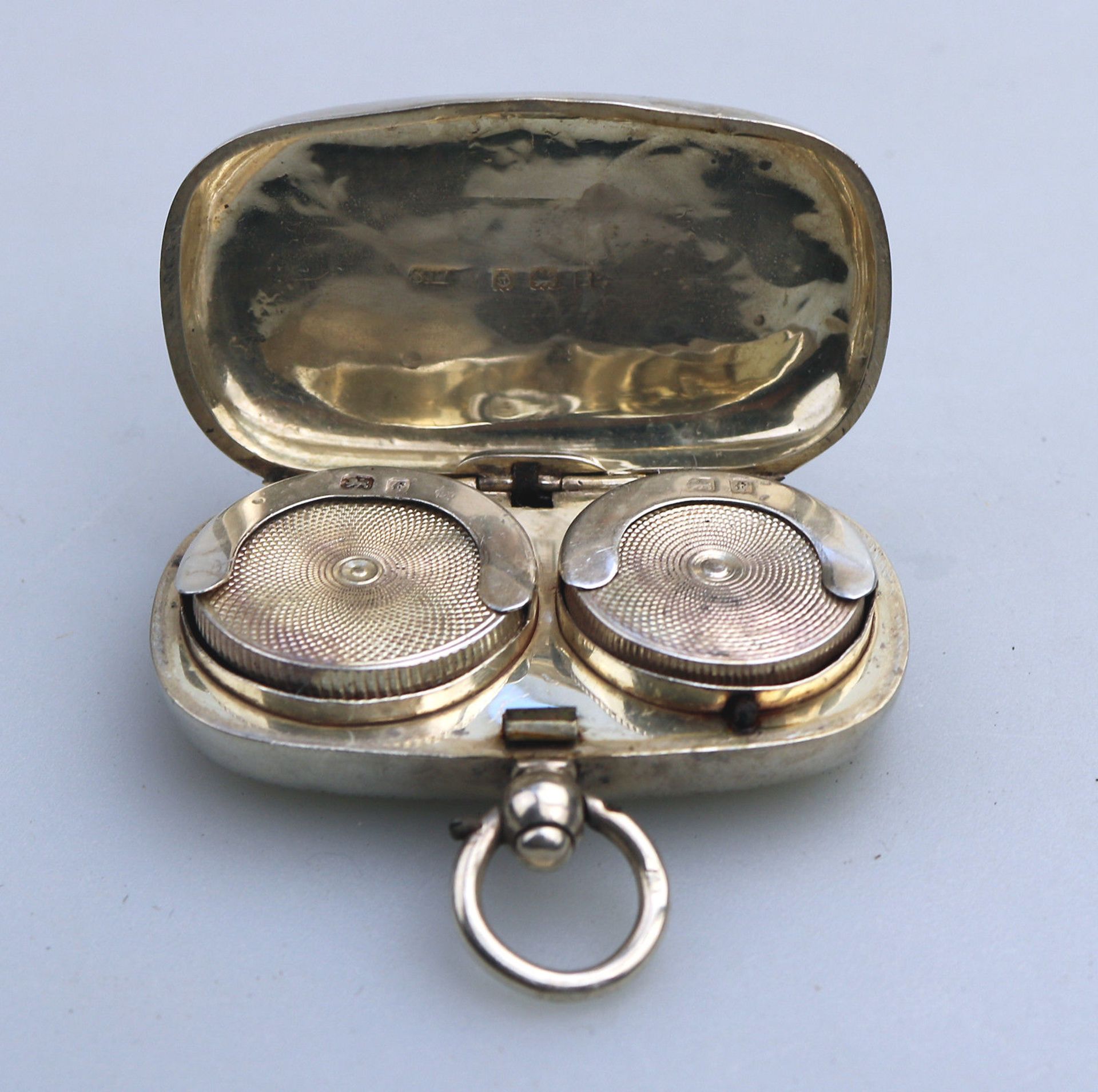 A solid silver Full & Half double Sovereign Holder by Sampson Mordan C.1905