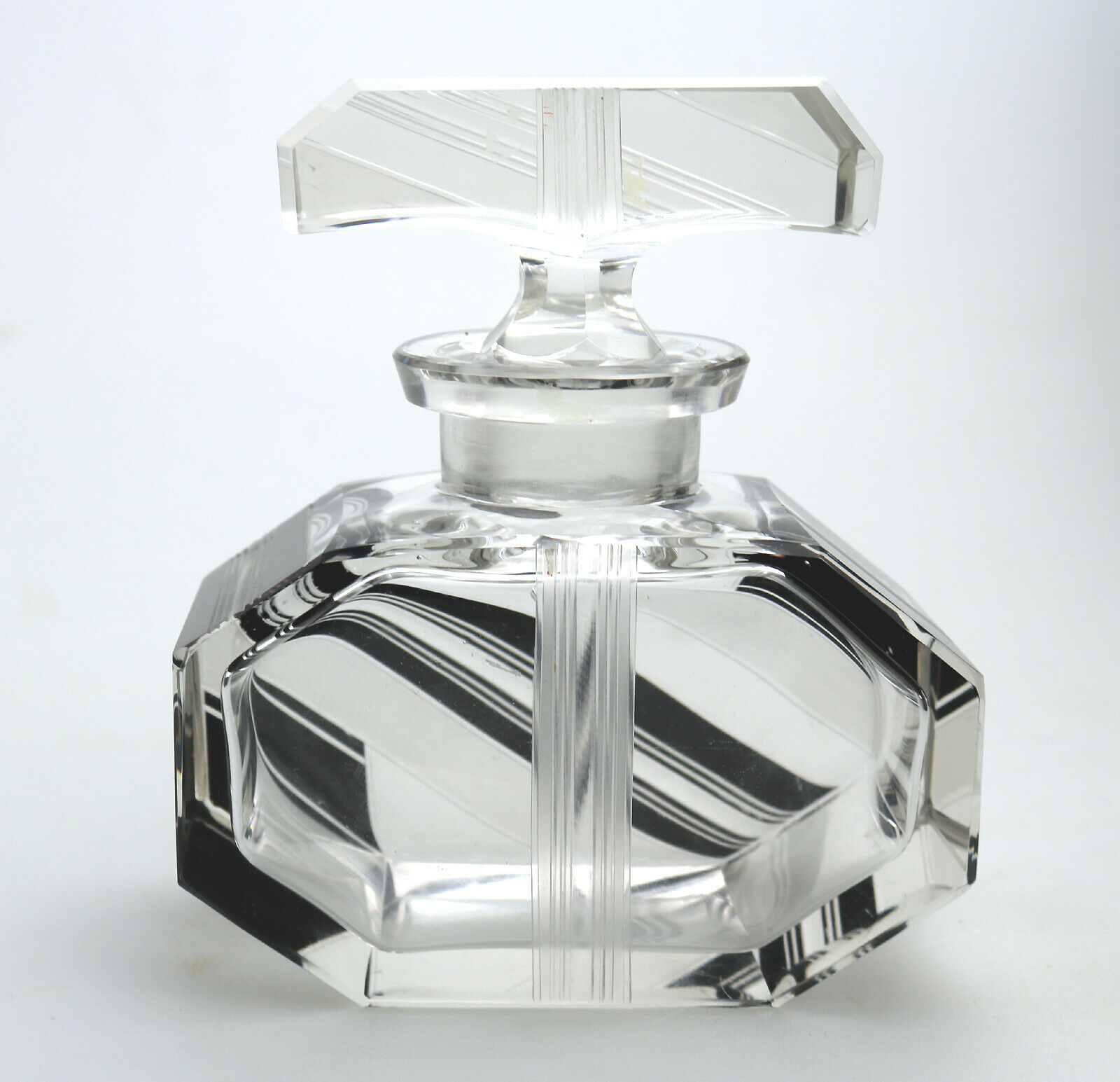 An exceptional Art Deco black enamel and cut Scent Bottle by Karl Palda C.1930 - Image 3 of 8