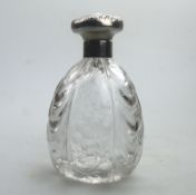 A wonderful rock crystal & solid silver Scent Bottle William Comyns C.1902