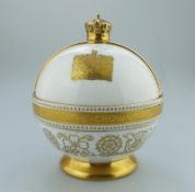 A Limited Edition Minton Orb to Commemorate the Crowning of QEII by John Wadsworth 1952