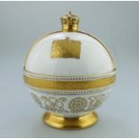 A Limited Edition Minton Orb to Commemorate the Crowning of QEII by John Wadsworth 1952