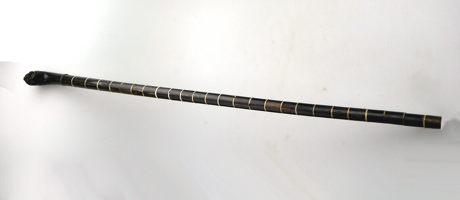 A rare Colonial sectional grotesque handled Walking Stick / Cane 19thC - Image 8 of 11