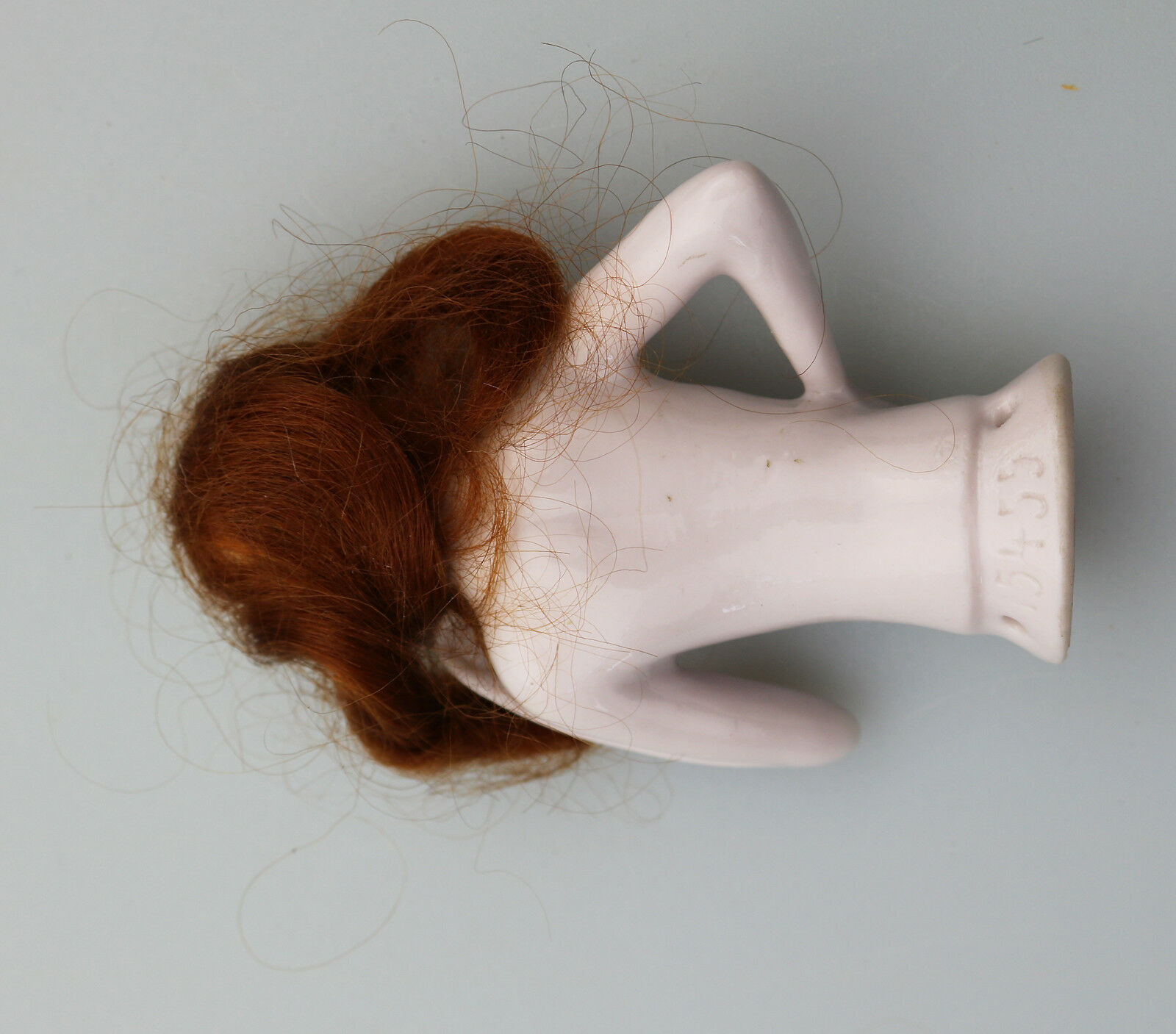 A good European porcelain half doll / with hair C.1920's - Image 5 of 6