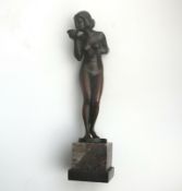 A good Art Deco bronze nude Maiden by Eugene Wagner C.1920