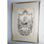 A Large Textile Embroidery Commemorative Royal silk Picture Stevengraph genre C.19thC