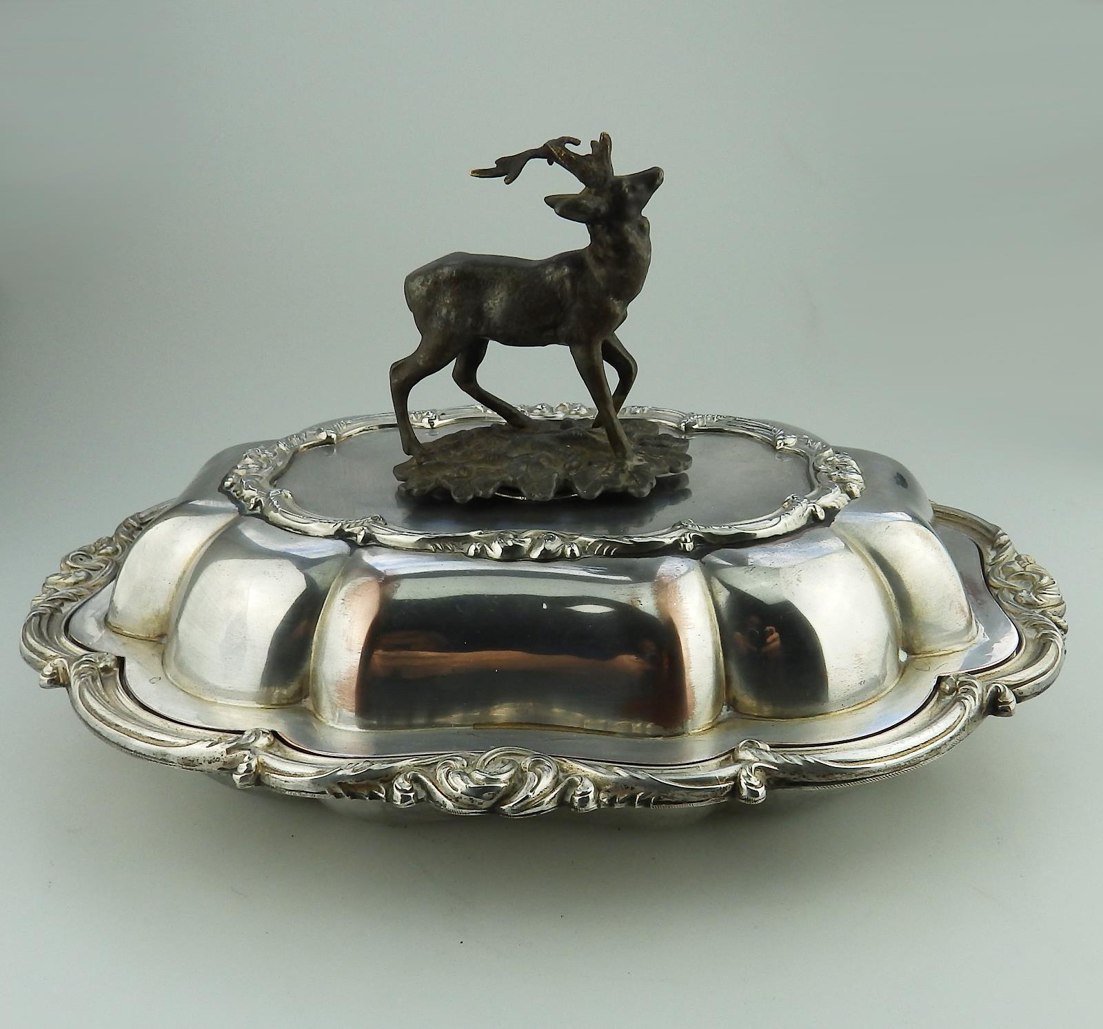 A Transition Period novelty Silver Plate Venison Dish 1840 - Image 5 of 15